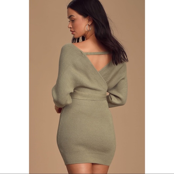 Lulus Green Sweater Dress size XS - Picture 3 of 15